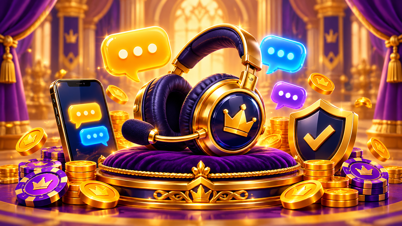 Royal Reels customer support specialist providing secure assistance through live chat and email